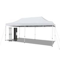 3 x 6 m Vouwpaviljoen Paviljoen met Wielen UV-Bescherming 50+ Waterdicht Stabiele Partytent Wit