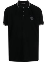 Roberto Cavalli polo Mirror Snake en coton - Noir