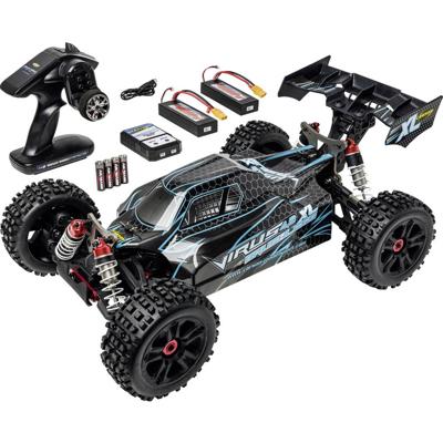 Carson Modellsport Virus 4.2 XL Zwart, Turquoise 1:8 RC auto Elektro Buggy 100% RTR 2,4 GHz Incl. accu, oplader en batterijen voor de zender