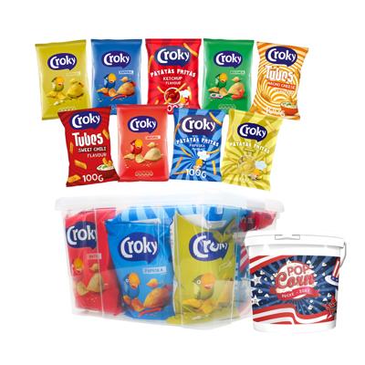 Croky chips assortiment met popcorn - gevarieerde snackmix - 1150g