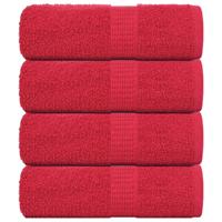 VidaXL Zeepdoekjes 4 st 30x30 cm 360 g/m² 100% katoen rood