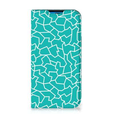 iPhone 14 Pro | Bookcase | Cracks Blue