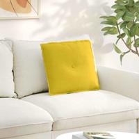 VidaXL Rugkussen geel 50 x 45 cm cordstof