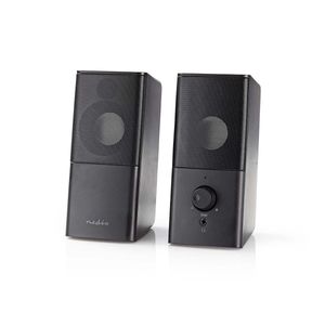 Nedis Gaming Speaker | 2.0 | 3,5 mm Male | 12 W | 1 stuks - GSPR10020BK GSPR10020BK