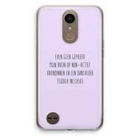 Tequila: LG K10 (2017) Transparant Hoesje