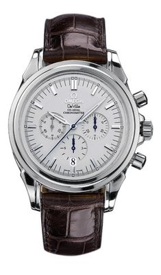 Horlogeband Omega 48413132 / 98000276 Krokodillenleer Bruin 20mm