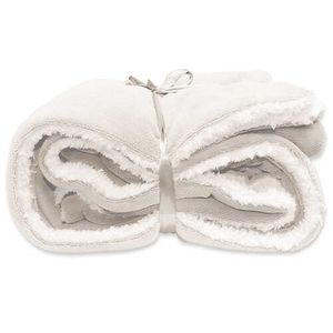 Unique Living Unique Living Lars coral fleece/suede plaid 150x200cm dove white