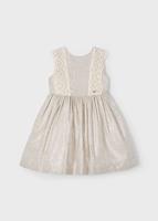 Mayoral Zomer jurk linnen meisjes - beige