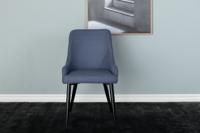 Nohr Eetkamerstoel 'Quennel' Zwart onderstel, kleur Blauw