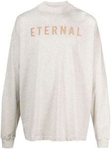 Fear Of God t-shirt à logo texturé LS - Gris