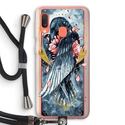 Golden Raven: Samsung Galaxy A20e Transparant Hoesje met koord