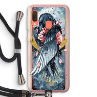 Golden Raven: Samsung Galaxy A20e Transparant Hoesje met koord