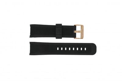 Guess horlogeband 35502G1 Rubber Zwart 24mm