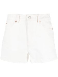 Alexander Wang high-rise denim mini shorts - Blanc