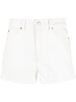 Alexander Wang high-rise denim mini shorts - Blanc - thumbnail