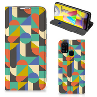 Samsung Galaxy M31 Hoesje met Magneet Funky Retro