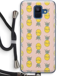 Ananas: Samsung Galaxy A6 (2018) Transparant Hoesje met koord