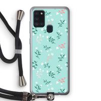 Small white flowers: Samsung Galaxy A21s Transparant Hoesje met koord