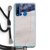 Stone White: Huawei P20 Lite (2019) Transparant Hoesje met koord