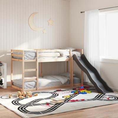 Stapelbed met glijbaan en ladder massief grenenhout 90x200 cm