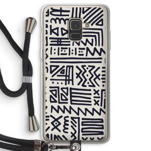 Marrakech print: Samsung Galaxy A8 (2018) Transparant Hoesje met koord