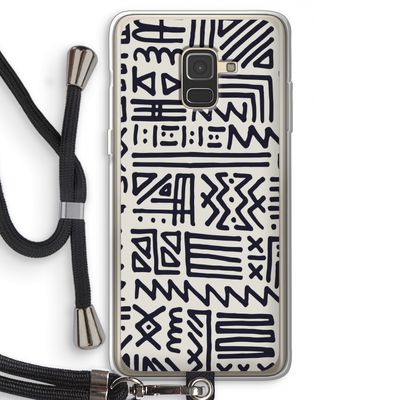 Marrakech print: Samsung Galaxy A8 (2018) Transparant Hoesje met koord