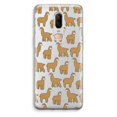 Alpacas: OnePlus 6 Transparant Hoesje