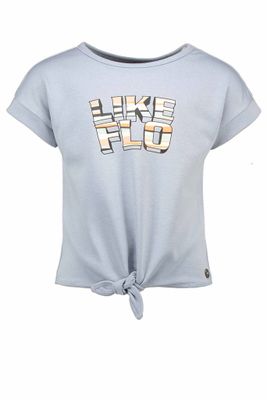 Like Flo Meisjes sweat top met knoop - Sky