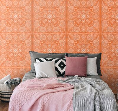Behang Ornamentaal Paisley tegel
