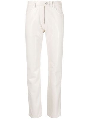 Courrèges pantalon en vinyle à coupe droite - Tons neutres
