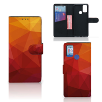 Book Case voor Alcatel 1S (2021) Polygon Red - thumbnail