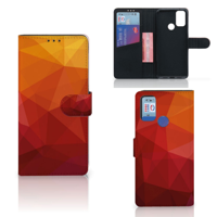 Book Case voor Alcatel 1S (2021) Polygon Red