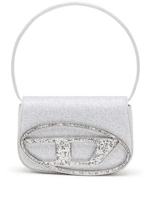 Diesel sac porté épaule 1DR à paillettes - Argent