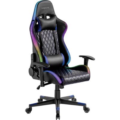 LogiLink EO0076 Gaming stoel / bureaustoel Zwart, Blauw