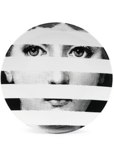 Fornasetti assiette à imprimé graphique - Blanc