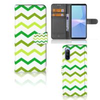 Sony Xperia 10 III | Telefoon Hoesje | Zigzag Groen