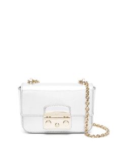 Furla mini Metropolis leather shoulder bag - Argent