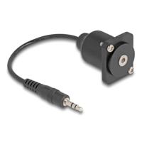 Delock 3,5 mm klinkstekker naar 3,5 mm klinkbus, D-Type, 20 cm