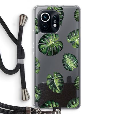 Tropische bladeren: Xiaomi Mi 11 Transparant Hoesje met koord