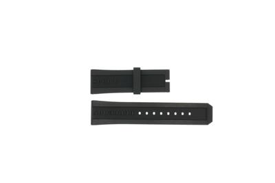 Horlogeband Burberry BU7700 / BU7701 / BU7704 / BU7705 Rubber Zwart 24mm