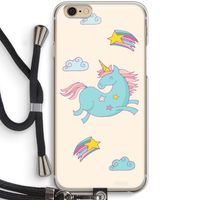 Vliegende eenhoorn: iPhone 6 / 6S Transparant Hoesje met koord