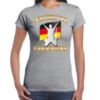 Verkleed T-shirt voor dames - Duitsland - grijs - voetbal supporter - themafeest - thumbnail