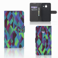 Microsoft Lumia 640 XL Bookcase Abstract Green Blue - thumbnail