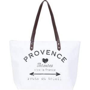 Strandtas Provence wit 31 x 45 cm