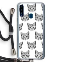 Kitten: Samsung Galaxy A20s Transparant Hoesje met koord