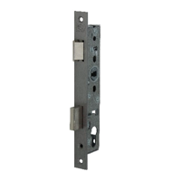 Nemef 9600 Deurslot | DM25mm | PC 92mm | krukgat 8mm | voorplaat RVS 24x245mm rechthoekig | zamac vernikkelde dag- en nachtschoot | DR 1+3/2+4 -
