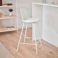Kave Home Barstoel 'Brighter' (zithoogte 65cm), kleur Wit