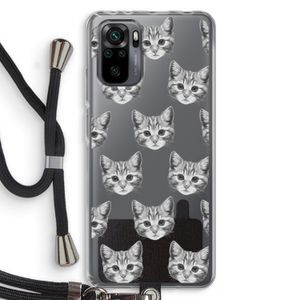 Kitten: Xiaomi Redmi Note 10 Pro Transparant Hoesje met koord