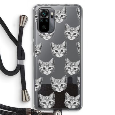Kitten: Xiaomi Redmi Note 10 Pro Transparant Hoesje met koord