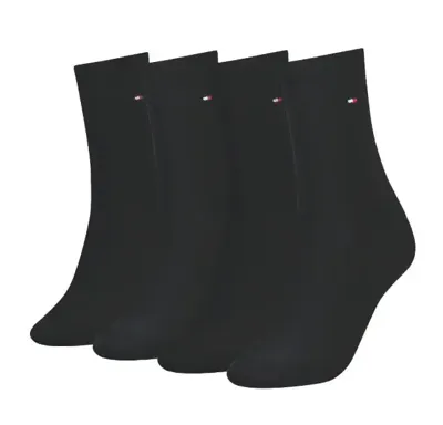Tommy Hilfiger 4-pack sokken - Dames multipack zwarte sokken